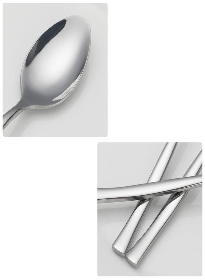 Qskely 12-Piece Dessert Spoons, Stainless Steel Small Spoon - Image 3